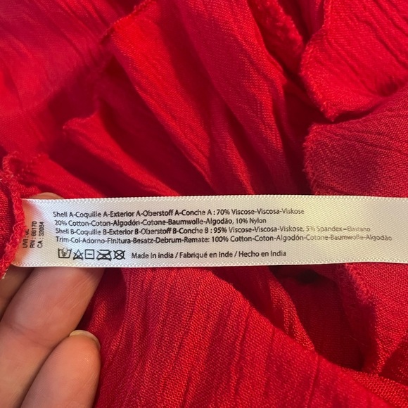 Free People FP One Adella Red Maxi Dress Size XS - Picture 9 of 9